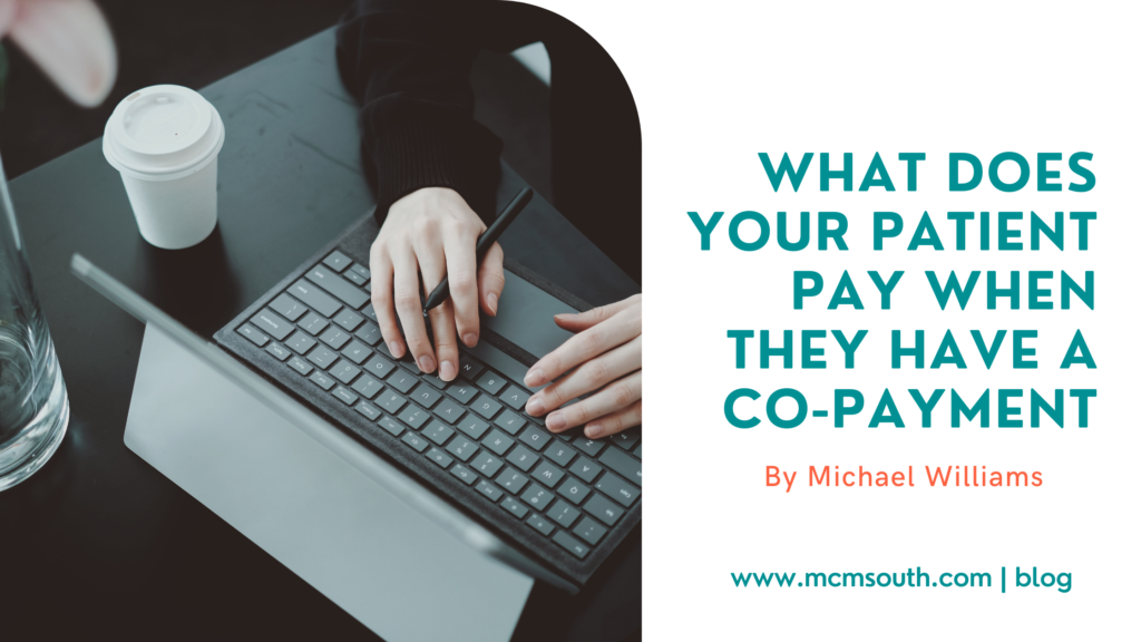 Blog banner graphic about co-payment collection for therapy practices