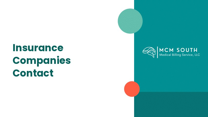 Insurance companies contact directory for mental health providers from MCM South Medical Billing